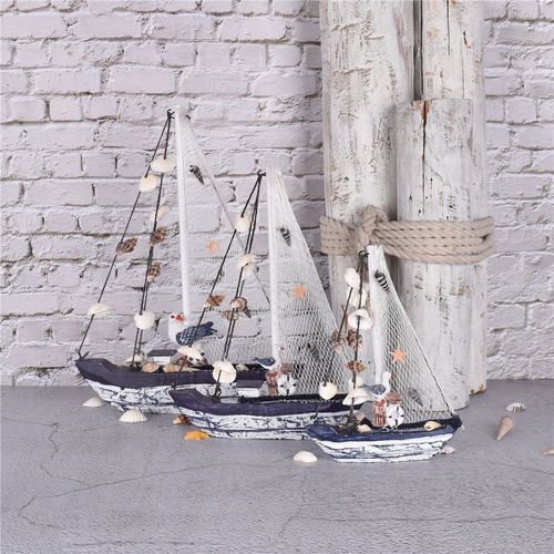 地中海帆船模型工艺贝壳船家居装饰品礼品橱窗展示装饰品摆件